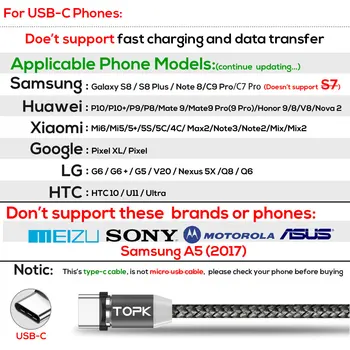 TOPK AM17 Manyetik Kablo 1 m USB Tipi C Mıknatıs Şarj Mikro samsung USB kablosu Xiaomi Cep Telefonu kablo USB C 0