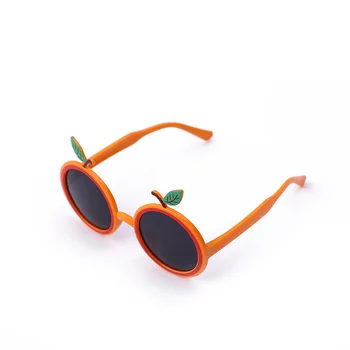 Yeni Turuncu Karikatür Güneş Gözlüğü Yetişkin Polarize Güneş Gözlüğü Çocuk Dekoratif Komik Gözlük UV Koruma Bebek Turuncu Güneş Gözlüğü