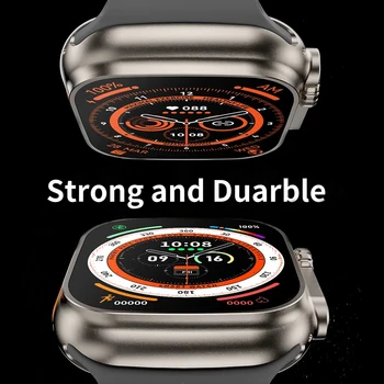 49MM akıllı saat Ultra 8 Titanyum Alaşımlı akıllı saat 1: 1 Kabuk 2.0 İnç Yüksek Çözünürlüklü Ekran Spor akıllı bluetooth saat Çağrı 4