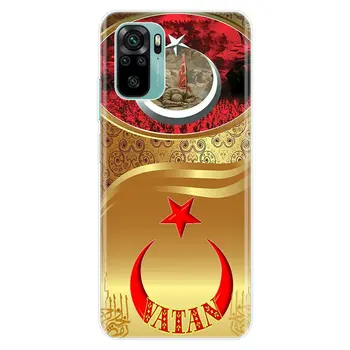 Türkiye Türk Bayrağı Silikon telefon Kılıfı Xiaomi Redmi için Not 10 9 Pro Max 10S 9S 8T 8 8A 9 9A 9C NFC 9T 7 Yumuşak Kapak 0
