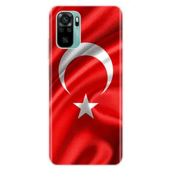 Türkiye Türk Bayrağı Silikon telefon Kılıfı Xiaomi Redmi için Not 10 9 Pro Max 10S 9S 8T 8 8A 9 9A 9C NFC 9T 7 Yumuşak Kapak 1