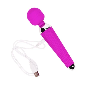 Güçlü oral klitoris Vibratörler Kadınlar için USB Şarj AV Sihirli Değnek vibratör masaj aleti Yetişkin Seks Oyuncakları Masturbator 2 Renkler