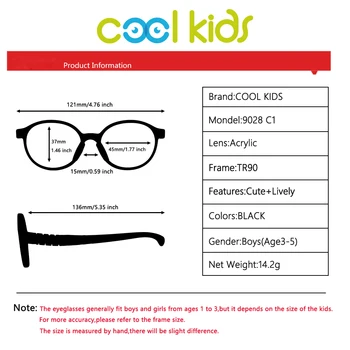 SERİN ÇOCUKLAR Çocuk Gözlük Yaş 3-5 Esnek gözlük çerçevesi Kızlar ve Erkekler İçin TR90 Çocuk Gözlük Çerçevesi Kırılmaz Optik Çerçeve 2