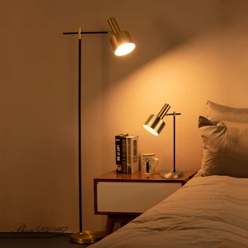 Iskandinav Altın Masa Lambası Yatak Lambası Dönebilen Masa yatak odası için lamba Lambaları Başucu Lambası Oturma Odası Dekorasyon Ev Deco makyaj masası