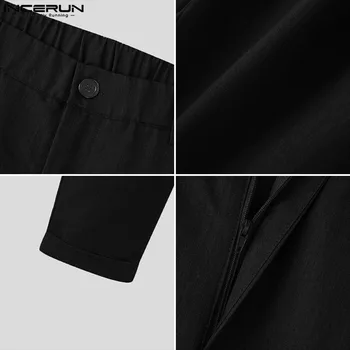 INCERUN 2022 Kore Tarzı Yeni Erkek Düz Tüp Gevşek Dökümlü Pantalon Moda Erkek Düz Tüm Maç Rahat Pantolon S-5XL