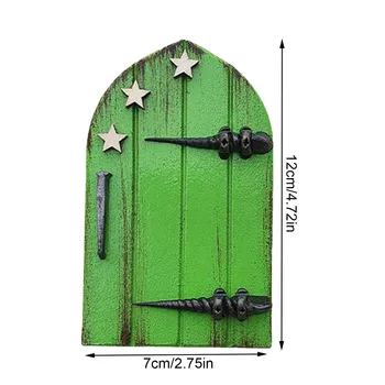 Peri Kapı Peri Kapılar Bahçe Heykel Süs Güzel Hazırlanmış Mini Elf Kapı Gerçekçi Detaylar Görünüm Minyatür Kapı