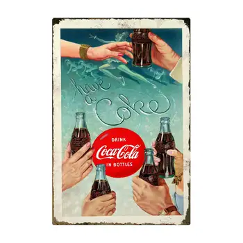 Kola kola şişesi Devrimi Metal Tabela Posterler Diner Pub Cafe Restaurant Dekor 8x12 İnç