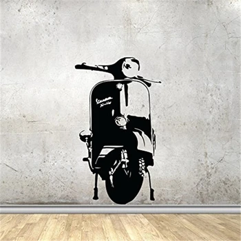 Duvar çıkartması scooter bisiklet motosiklet sanat dekoru Ev Dekor Çıkarılabilir Vinil Duvar Çıkartmaları Kreş Çocuk Odası Duvar Sticker 3035 0