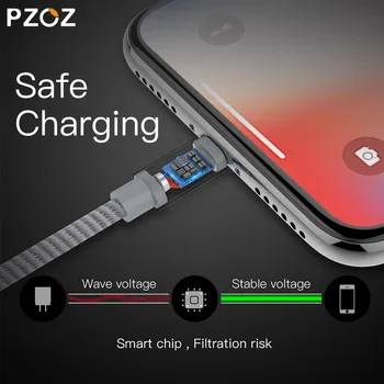 PZOZ iPhone 11 12 13 Pro X Xr Xs Max XR 8 Artı 5 SE Kablo iPad 2021 Şarj Cihazı usb kablosu 2.4 A Hızlı Şarj Cep Telefonu Şarj