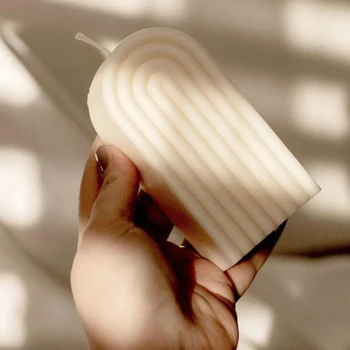 3D Gökkuşağı Silikon Mum Kalıp U Şeklinde Kemer Köprü Mum Yapımı sabun kalıbı Silikon Reçine Alçı Kalıpları Ev Sanat Zanaat Dekor