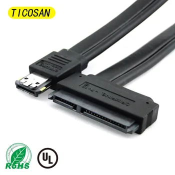 TİCOSAN SA-009 SATA 22 P 7+15 P Güç ESATA USB 2-in-1 veri kablosu 12 V 5 V 0.5 M 1