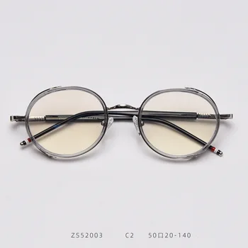 JackJad 2020 Moda Vintage Yuvarlak Tarzı TR90 Düz Gözlük Metal Anti Mavi Işın Marka Tasarım gözlük çerçevesi Gözlük Çerçevesi ZS52003 3