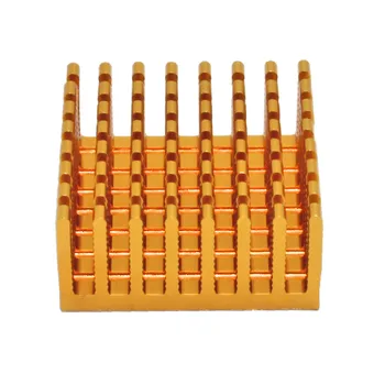 28x28x13mm 10 adet alüminyum soğutucu altın ısı emici elektronik IC Chip MOS soğutma termal iletken bant