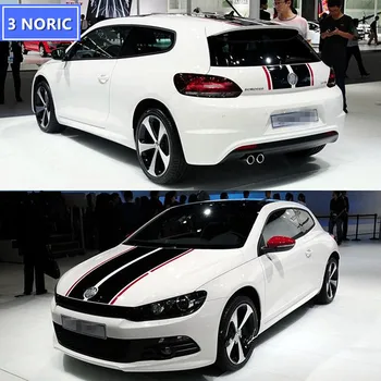 Araba styling Volkswagen Scirocco İçin GTS Araba Hood + Çatı + Kuyruk çıkartmaları çıkartmaları Araba vücut dekorasyon Vinil Çıkartmalar