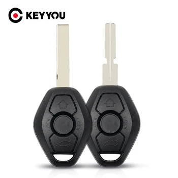 KEYYOU 2 Düğmeler Araba Uzaktan Anahtar Kabuk Durumda BMW EWS Sistemi E38 E39 E46 X3 X5 Z3 Z4 1/3/5/7 Serisi Boş Anahtar Kabuk Değiştirme 4