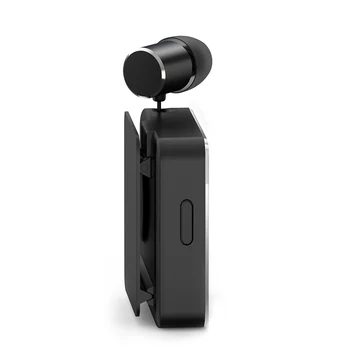 Fineblue F1 pro Bluetooth 5.0 Kulaklık Clip-on Kablo Geri Çekilebilir Kulaklık Kablosuz Müzik Kulaklık Titreşim Uyarısı Eller Ser Mikrofon