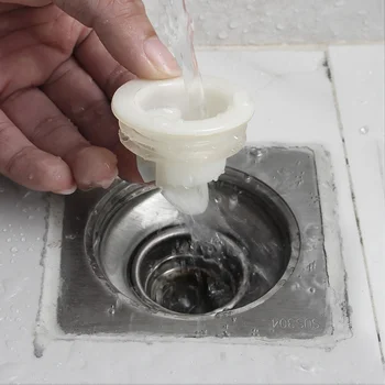 Plastik Anti Koku Stoper Zemin Drenaj Tek Yönlü Vana Kanalizasyon drenaj filtresi Duş Süzgeç Mühür Kapak Mutfak Banyo Aksesuarla 0