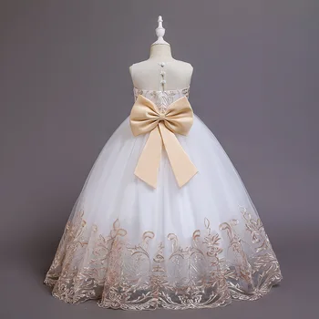 Çiçek Kız Uzun Elbise Prenses Parti Elbise Çocuk Resmi Elbise Çocuklar Kızlar için Elbiseler Düğün Akşam Giyim