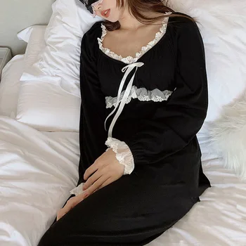 Patchwork Seksi Uzun Kollu Pijama Setleri Kadın Bahar Sonbahar Rahat V Yaka Dantel Yastıklı Kadın Rahat Salonu Aşınma Pijama Yumuşak 1
