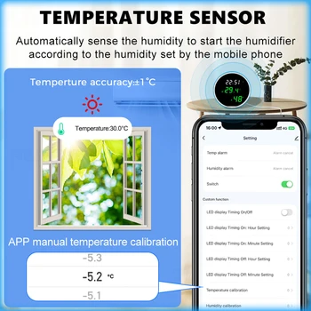 RSH Tuya WiFi Sıcaklık Nem sensör dedektörü Kış Termometre Higrometre Akıllı Yaşam Ev sıcaklık kontrol cihazı 1