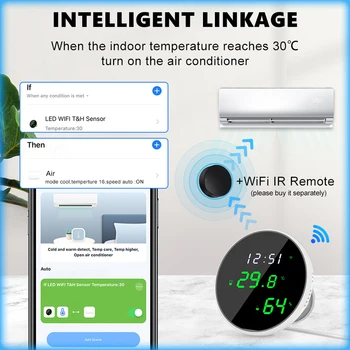 RSH Tuya WiFi Sıcaklık Nem sensör dedektörü Kış Termometre Higrometre Akıllı Yaşam Ev sıcaklık kontrol cihazı 4