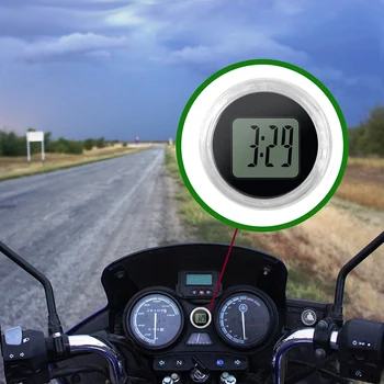 1 ADET Sıcak Satış Mini Hassas Motosiklet Saatler İzle Su Geçirmez Stick-On Motosiklet Dağı İzle Moto Dijital Saat Kronometre İle 3