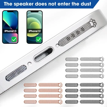 8 ADET Toz Geçirmez Net Çıkartmalar Anti Toz Metal Örgü Hoparlör Örgü İphone 13 Pro Max Toz Geçirmez Aksesuarları Apple iPhone 12