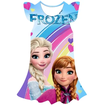 Dondurulmuş Kız Elbise Elsa 2 Cosplay Kostüm Çocuklar Fantezi Çocuk Önlük Prenses Vestidos Infantil Kar Kraliçesi Disney 5