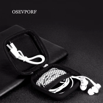 EVA Taşınabilir Kulaklık Çanta Sikke çanta Kulaklık USB kablosu Kılıfları Fermuar çanta Çift Tampon Katmanlı Aksesuarları JBL Sony 5