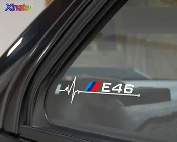 2 adet / grup YENİ M güç performansı E30 E34 E36 E39 E46 E60 E90 LOGO araba pencere sticker BMW için