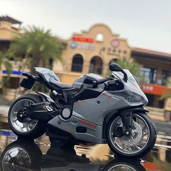 1/12 Ducati yarış motosiklet Modeli Diecasts Alaşım Metal Motosiklet Modeli Simülasyon ses ışık koleksiyonu çocuk oyuncak hediye 2