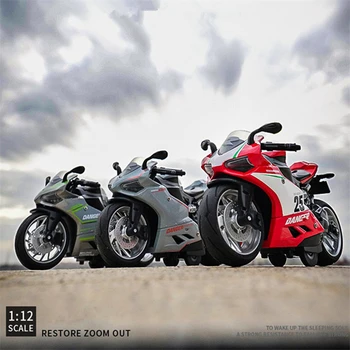 1/12 Ducati yarış motosiklet Modeli Diecasts Alaşım Metal Motosiklet Modeli Simülasyon ses ışık koleksiyonu çocuk oyuncak hediye 3