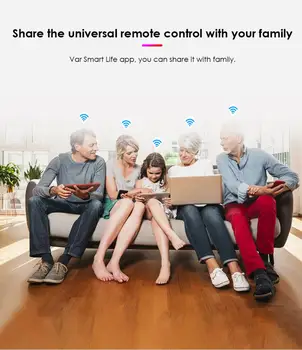 CORUİ Tuya WiFi IR Uzaktan Kumanda Akıllı Akıllı Yaşam APP Kontrolü İçin Evrensel Kızılötesi Uzaktan Kumanda AC TV DVD Desteği Alexa Google Ev