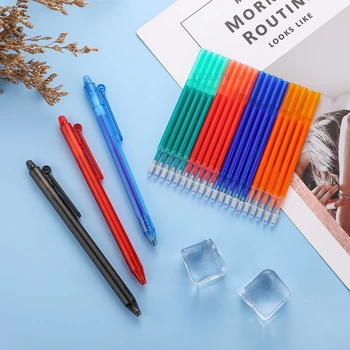 Sihirli Basın Silinebilir Kalem 0.5 mm 6 Renkler Büyük Kapasiteli Silinebilir Yedekler Çubuk jel mürekkep Kalemler Yazma Kırtasiye Yıkanabilir Kolu Çubuk