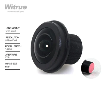 Witrue balık gözü Lens 1.56 mm 180 Derece M12 Dağı 5 Mega Piksel F2.0 ile 650nm IR Filtre Lensler için Güvenlik Eylem Kamera