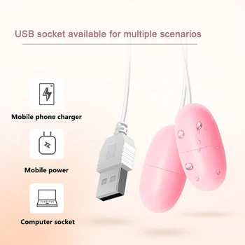 USB Çift Titreşimli Yumurta Mini Vibratör bayanlara Seks Oyuncak Kadın Vibratörler Kadınlar için Kablosuz Uzaktan Yumurta Vibratör Oyuncak 2