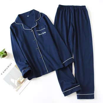 Kadın pamuklu Pijama Seti Sonbahar ve Kış Uzun Kollu Uzun Pantolon Çok Renkler Kadınlar için Pijama Kalınlaşma Gecelik Takım Elbise 1