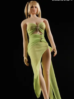 Tbleague 1/6 Ölçekli Kadın Seksi uzun elbise Seksi Tüp Üst Yüksek Yarık Etek Elbise Modeli 12in Phicen Aksiyon Figürü oyuncak bebekler
