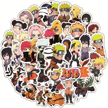 10/30/50 adet Anime Naruto Etiket Paketi DIY Graffiti Bagaj Kaykay Dizüstü Araba Su Geçirmez Serin Karikatür Çocuklar Sticker Çıkartmaları
