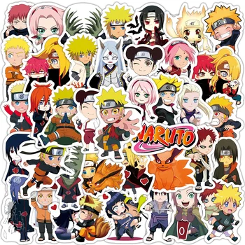 10/30/50 adet Anime Naruto Etiket Paketi DIY Graffiti Bagaj Kaykay Dizüstü Araba Su Geçirmez Serin Karikatür Çocuklar Sticker Çıkartmaları 1