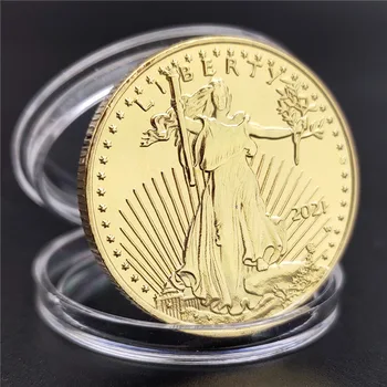 1 oz Güzel Altın Koleksiyon Paraları Birleşik amerika Heykeli Liberty Mücadelesi Coin Yeni Yıl Hediye zarif Koleksiyon 2021/2016