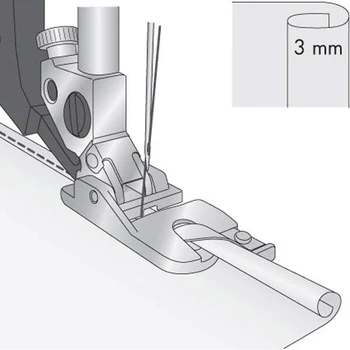 1 Adet 3/4 / 6mm Haddelenmiş Hem baskı ayağı İçin dikiş makinesi Parçası Tüm Düşük Shank Snap-On Ev dikiş makinesi