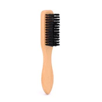 Ahşap Saplı Kuaförlük Yumuşak Saç Temizleme Fırçası Retro Boyun Silgi Kırık Kaldır Tarak Saç Şekillendirici Salon Araçları Toptan