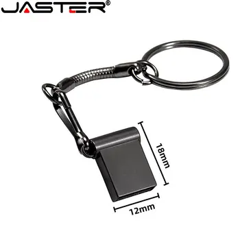 JASTER 1 ADET Ücretsiz Logo USB flash sürücü 64GB Anahtarlık Hediye USB 2.0 Bellek Sopa 32GB Metal Kalem Sürücüler 16GB Mini U Disk 8GB