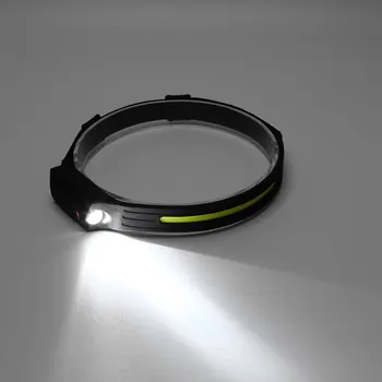LED Far Sensörü Far 1200mAh Pil ile El Feneri USB Şarj Edilebilir COB Kafa Lambası Torch 4 Aydınlatma Modları Çalışma ışığı