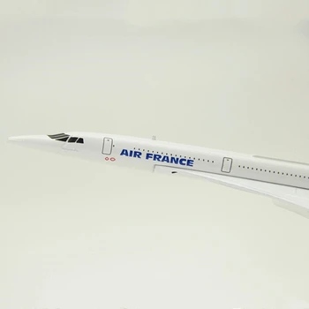 1:400 Ölçekli Concorde Air France Uçak Modeli 1976-2003 Diecast Uçak Oyuncak Uçak Süpersonik Uçağı Hediye Koleksiyon 16CM 1