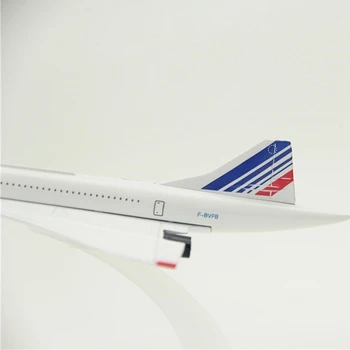 1:400 Ölçekli Concorde Air France Uçak Modeli 1976-2003 Diecast Uçak Oyuncak Uçak Süpersonik Uçağı Hediye Koleksiyon 16CM 2
