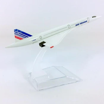 1:400 Ölçekli Concorde Air France Uçak Modeli 1976-2003 Diecast Uçak Oyuncak Uçak Süpersonik Uçağı Hediye Koleksiyon 16CM 3
