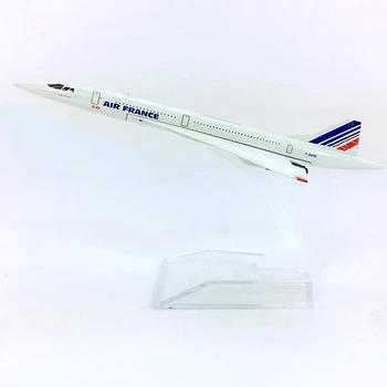 1:400 Ölçekli Concorde Air France Uçak Modeli 1976-2003 Diecast Uçak Oyuncak Uçak Süpersonik Uçağı Hediye Koleksiyon 16CM 4