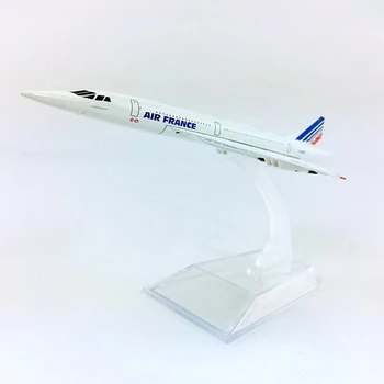 1:400 Ölçekli Concorde Air France Uçak Modeli 1976-2003 Diecast Uçak Oyuncak Uçak Süpersonik Uçağı Hediye Koleksiyon 16CM 5